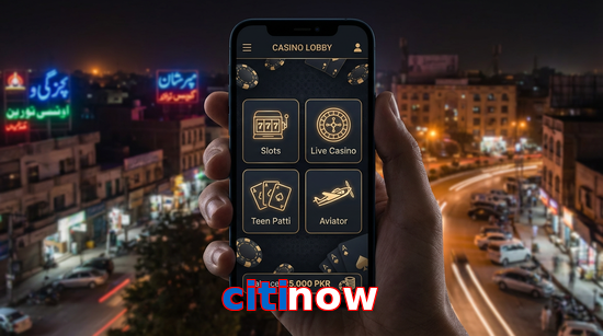 Main screen of Citinow app page for PK players